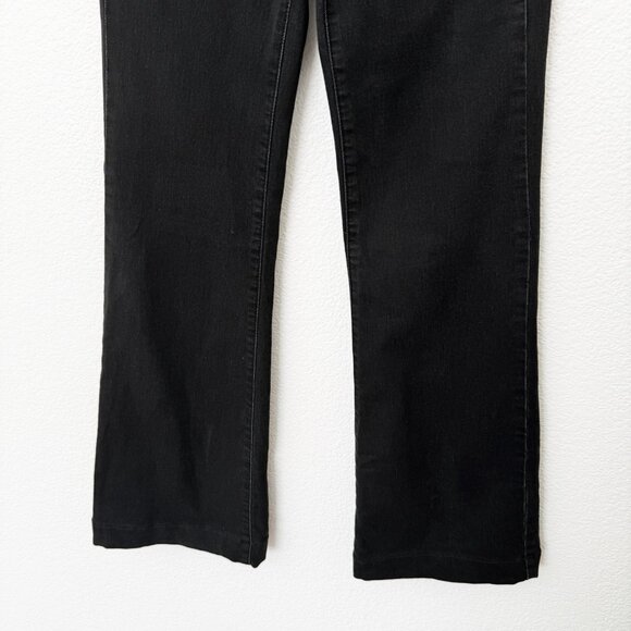 [Free People] Washed Black Low Rise Slim Leg Flare Jeans Stretch Casual Size 26 - Picture 7 of 11